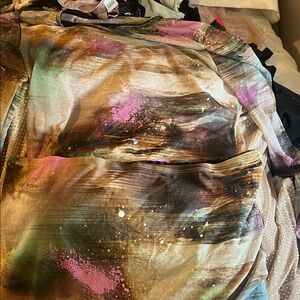 Multicolor Abstract Print Top